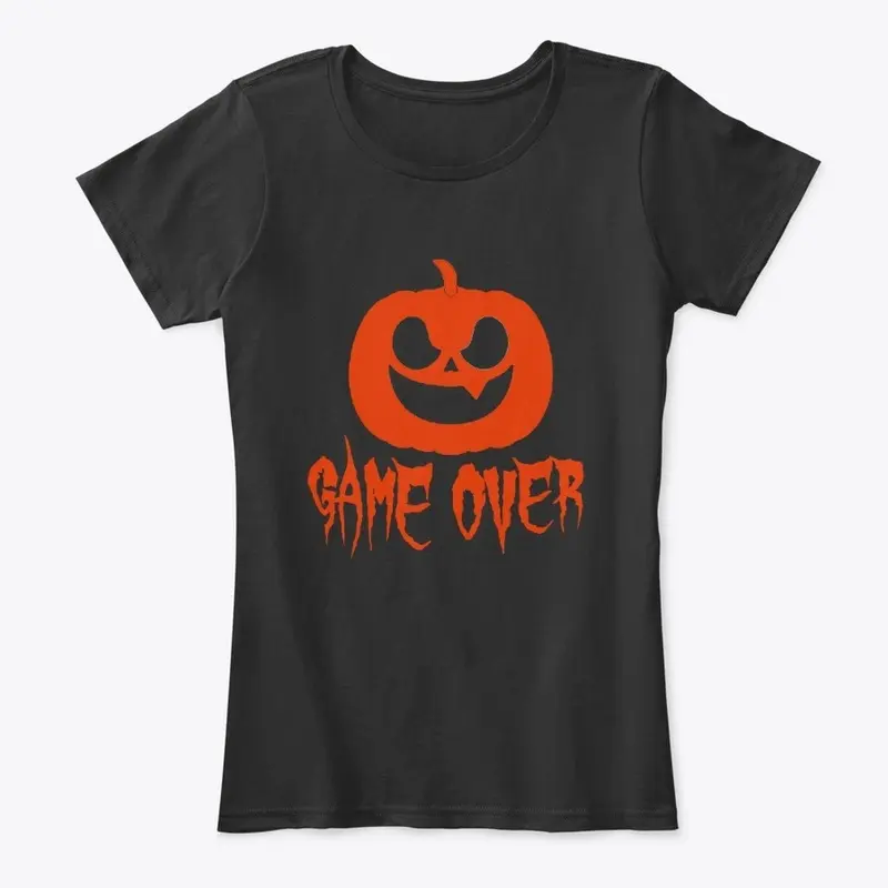 Halloween orange pumpkin game over