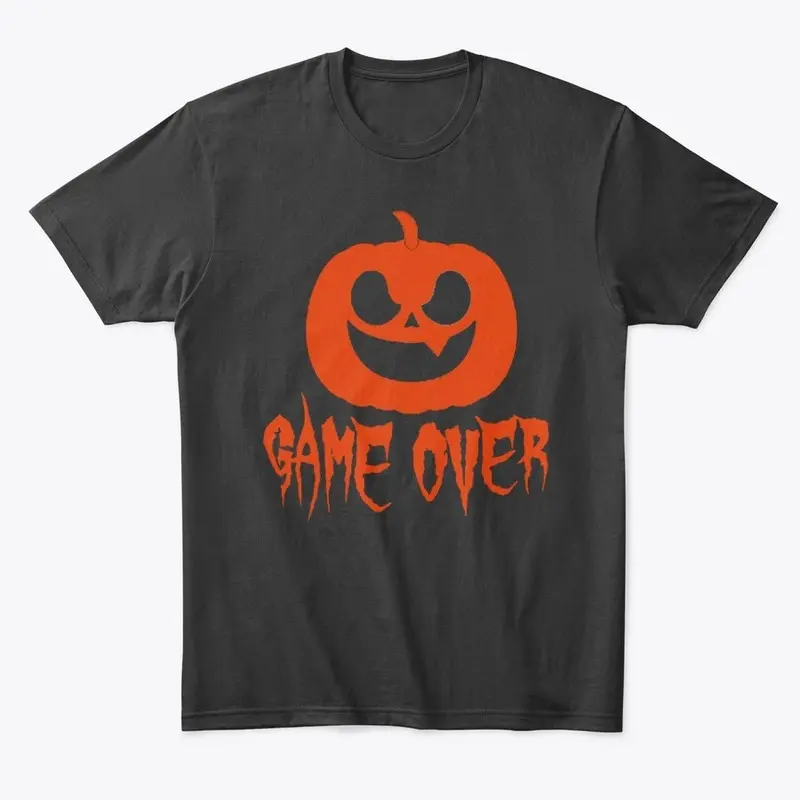 Halloween orange pumpkin game over